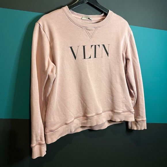 Valentino Blush VLTN Logo Sweatshirt size small - Picture 2 of 14